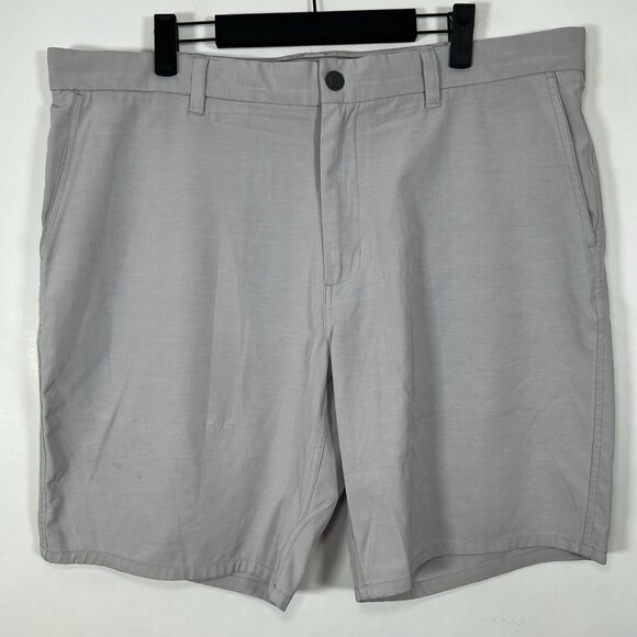 Johnnie O Calcutta Prep-Formance Shorts Mens 36 (37 Meas.) Gray 9” Inseam Golf - Picture 1 of 14